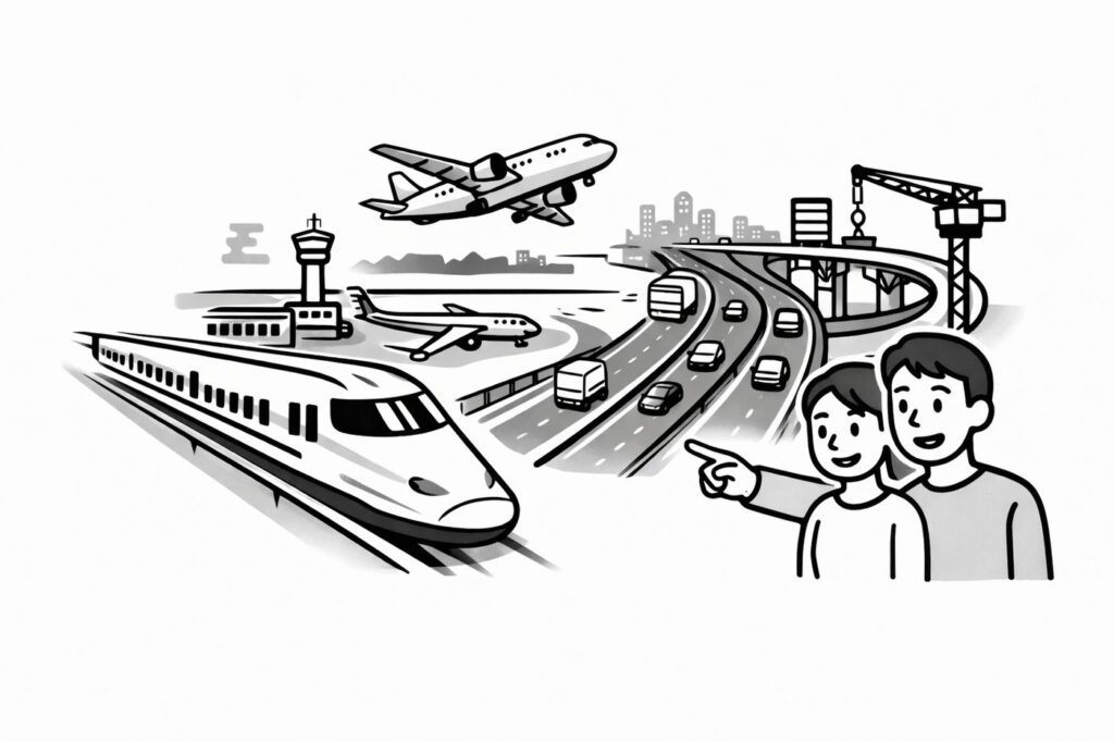 全力疾走!さとうきよし。リニアに新幹線 空港整備 広域交通 加速する バイパス建設 夢がわく